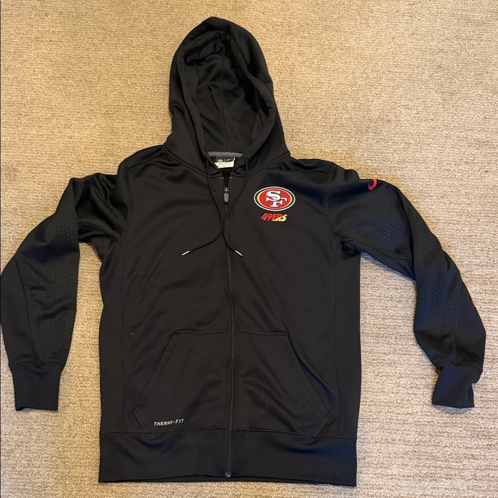 San Francisco 49ers NIKE therma-fit Full-Zip Hoodie; men’s size medium